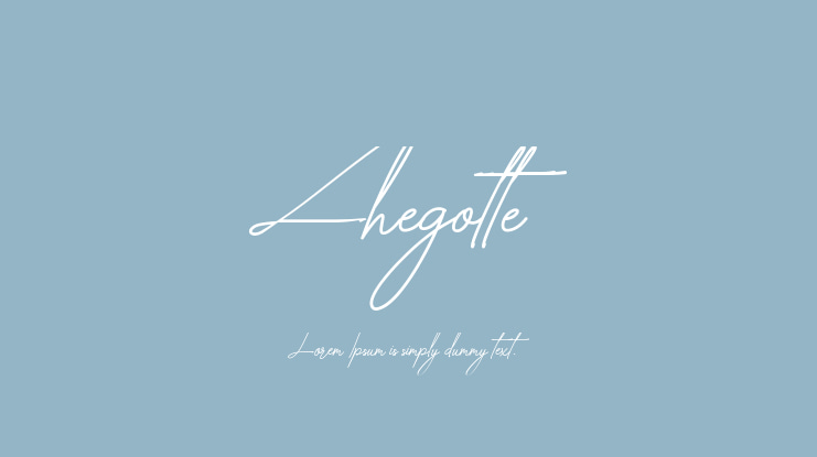 Zhegotte Font