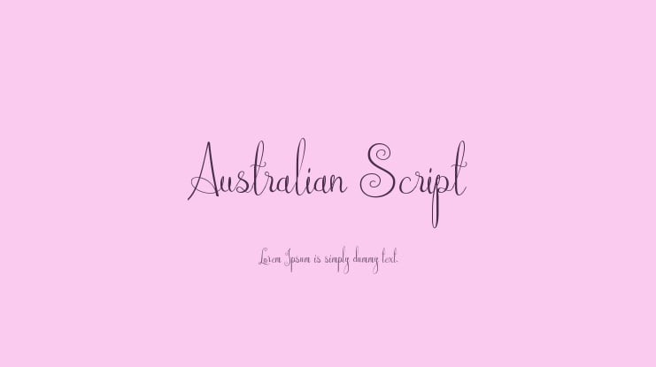 Australian Script Font