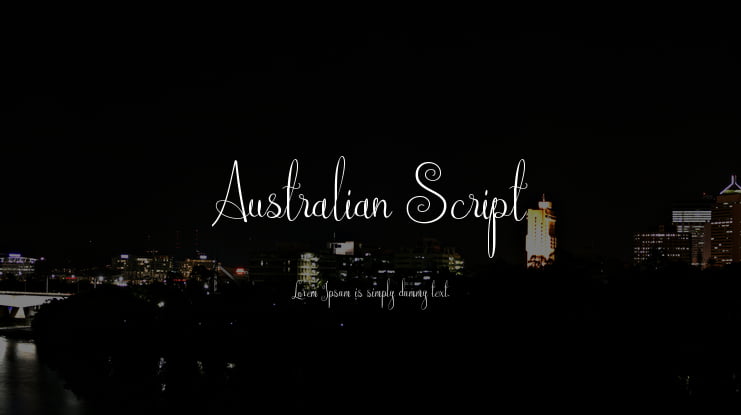 Australian Script Font