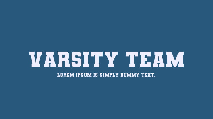 Varsity Team Font