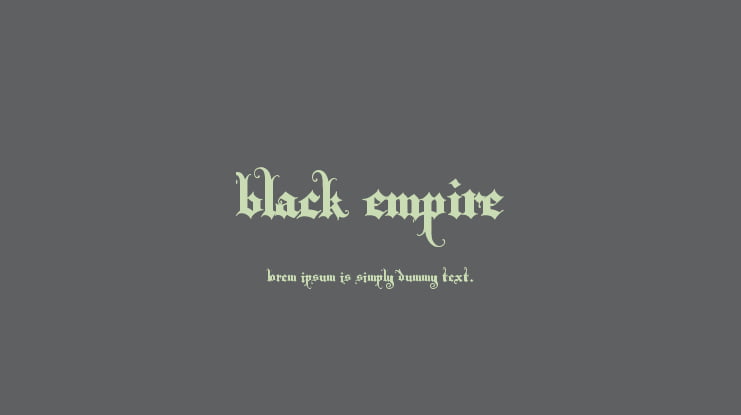 Black Empire Font