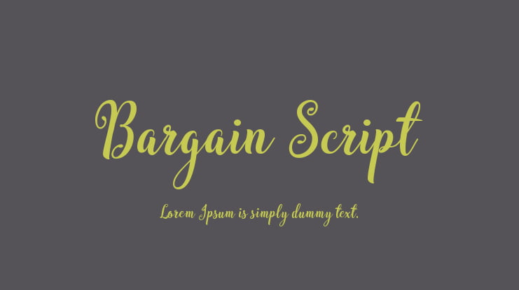 Bargain Script Font