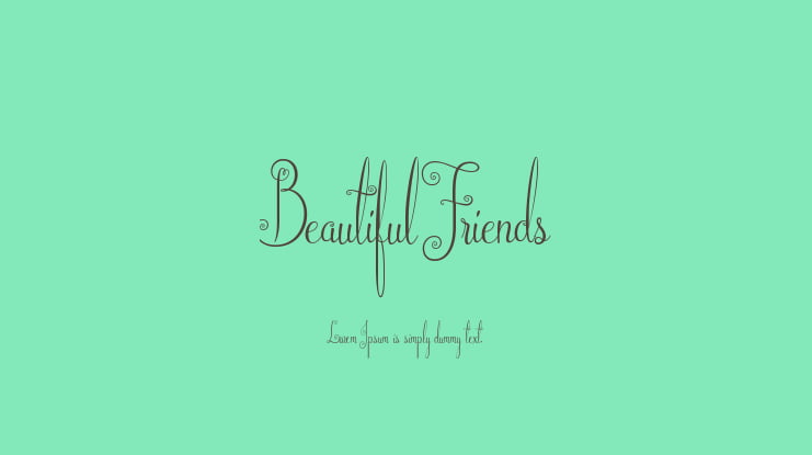 Beautiful Friends Font