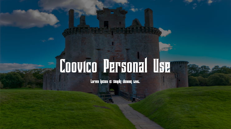 Coovico Personal Use Font