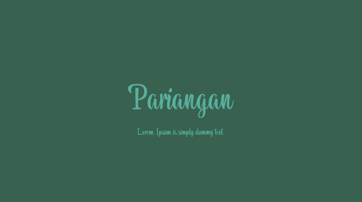Pariangan Font