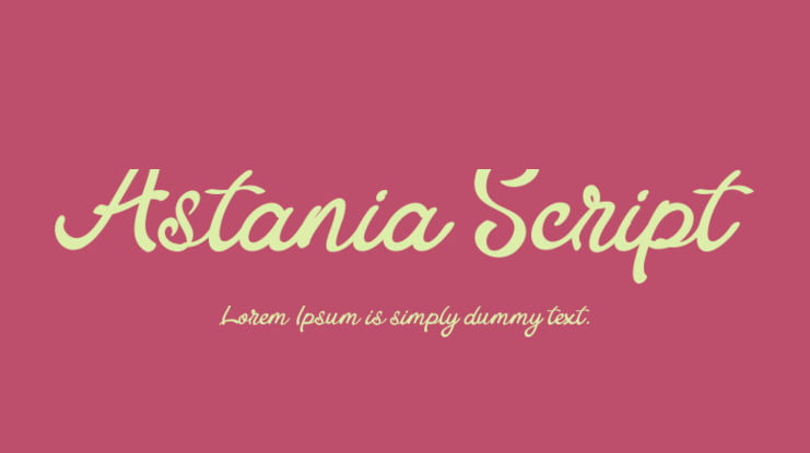 Astania Script Font