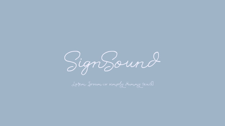 SignSound Font Family
