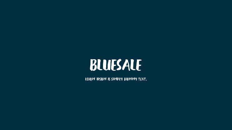 BLUESALE Font Family