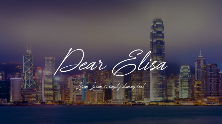Dear Elisa Font