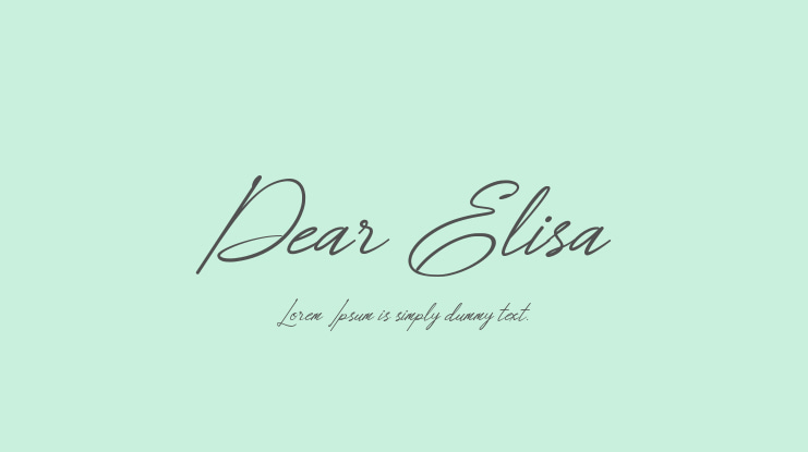 Dear Elisa Font
