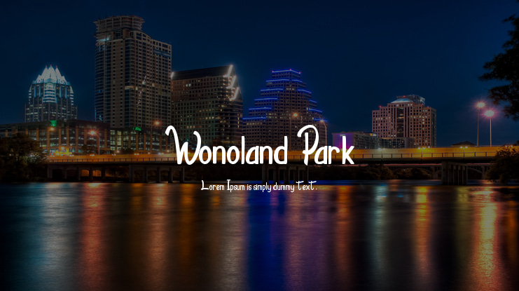 Wonoland Park Font