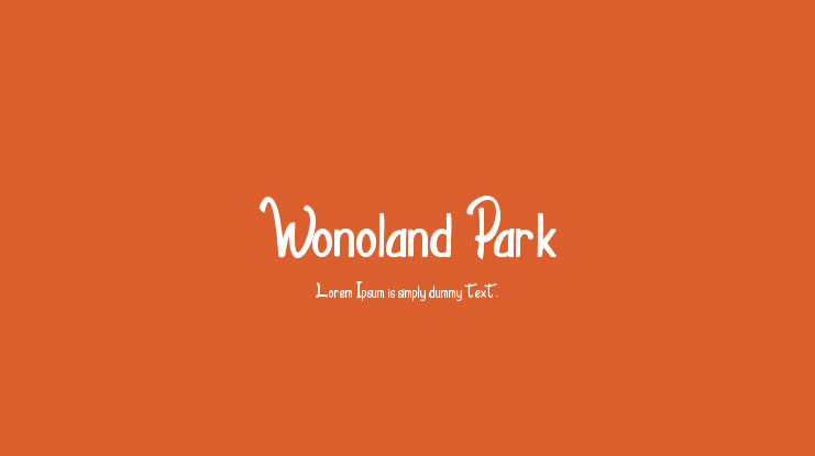 Wonoland Park Font