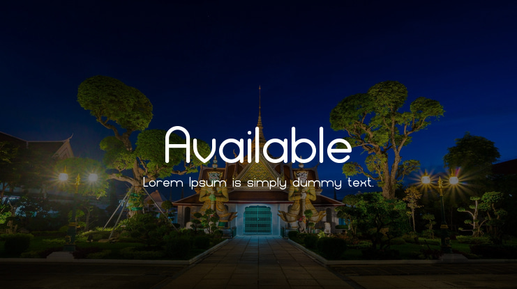 Available Font
