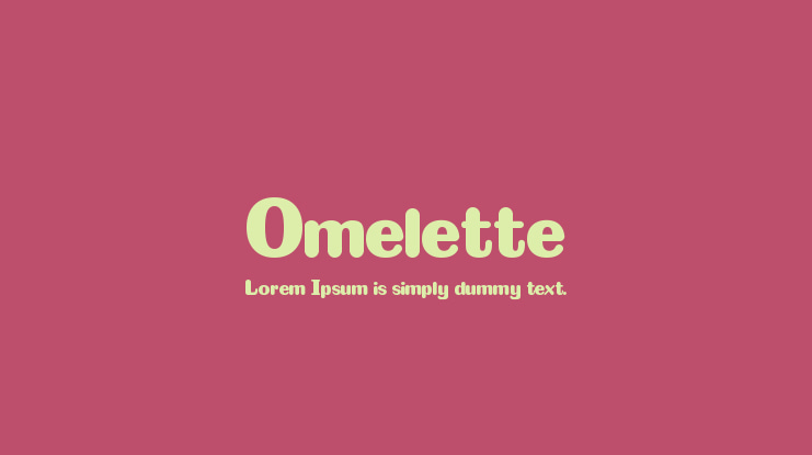 Omelette Font