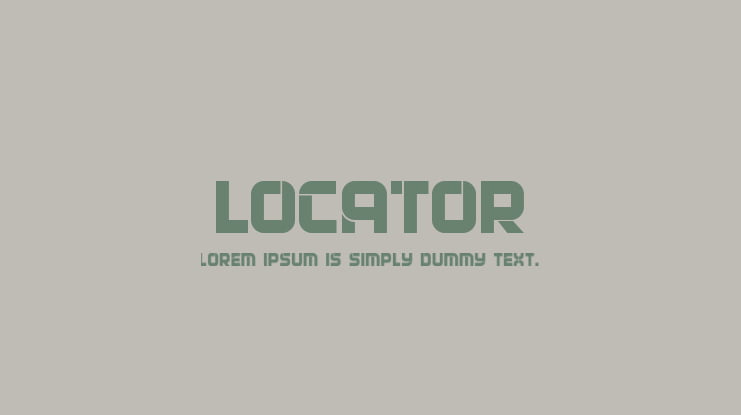 Locator Font