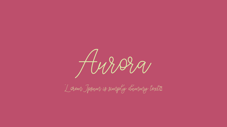 Aurora Font
