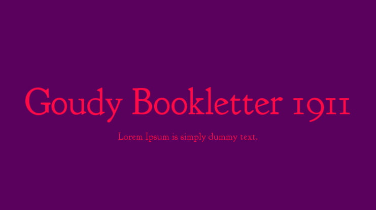 Goudy Bookletter 1911 Font Family