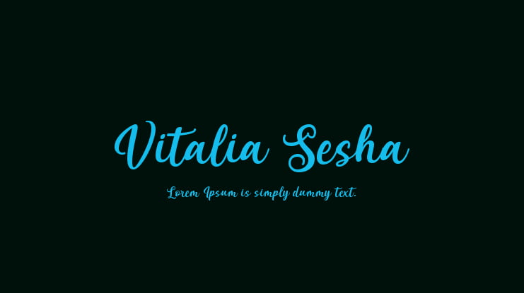 Vitalia Sesha Font