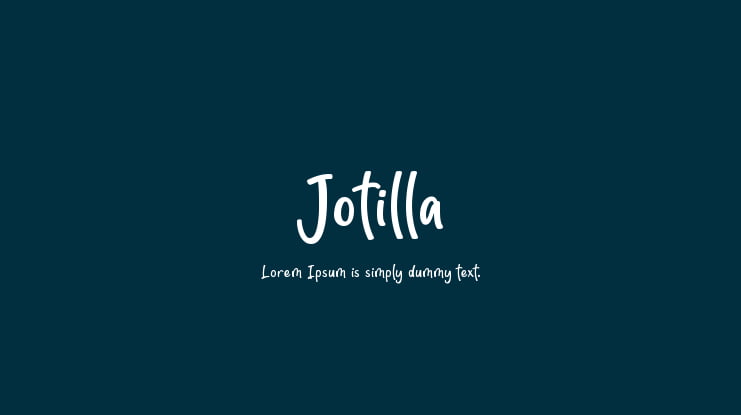 Jotilla Font