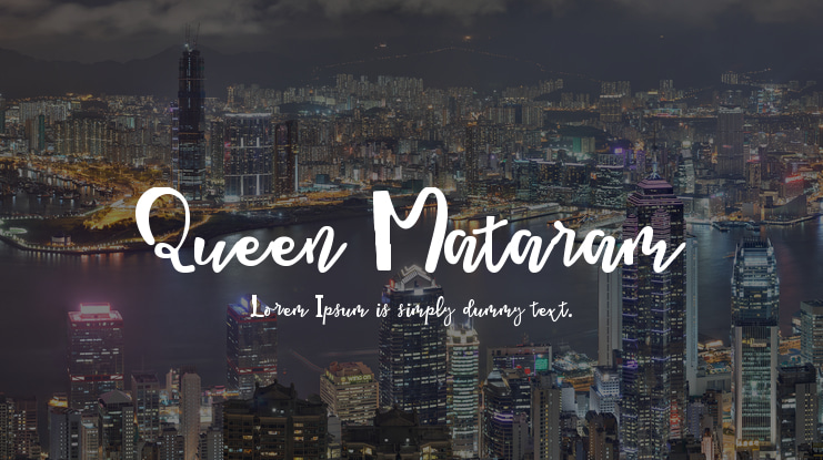 Queen Mataram Font Family