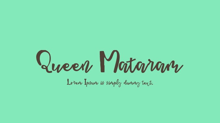 Queen Mataram Font Family