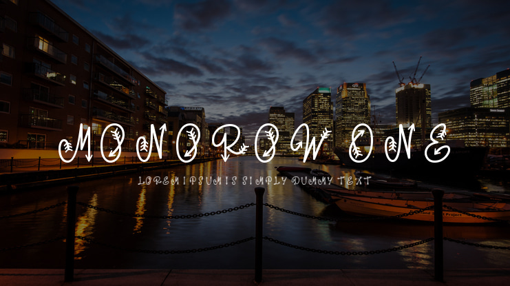 Monorow One Font