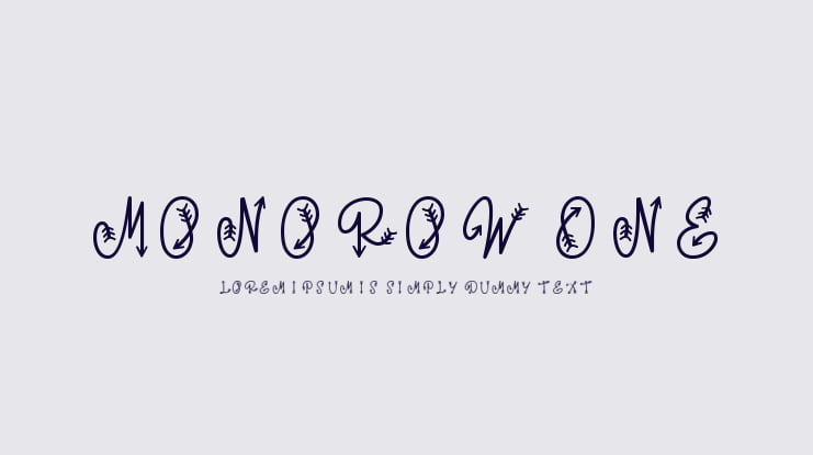 Monorow One Font