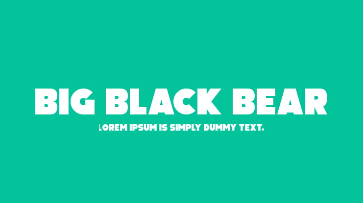 Big Black Bear Font Family