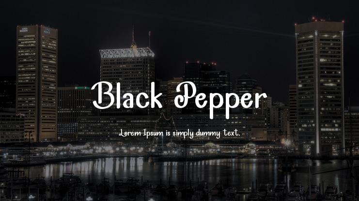 Black Pepper Font