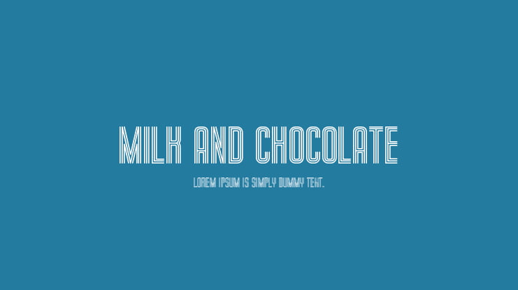 Milk and Chocolate Font
