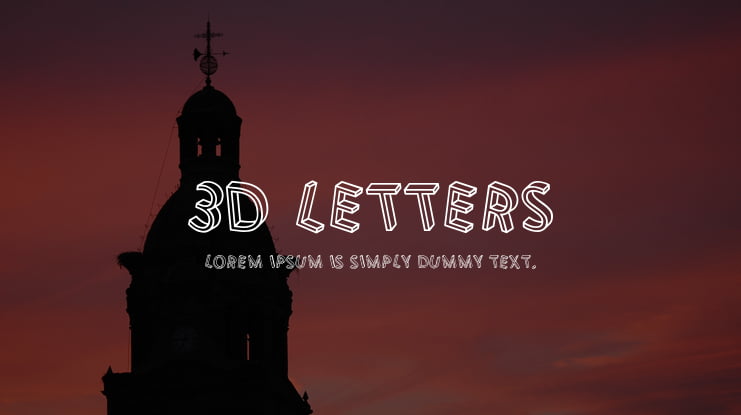 3D Letters Font