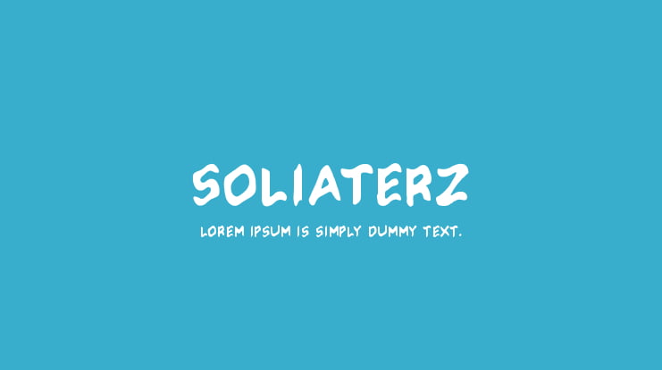 Soliaterz Font Family