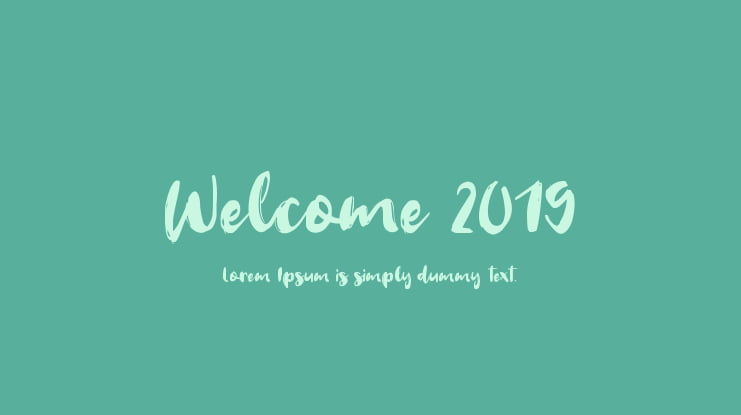 Welcome 2019 Font Family
