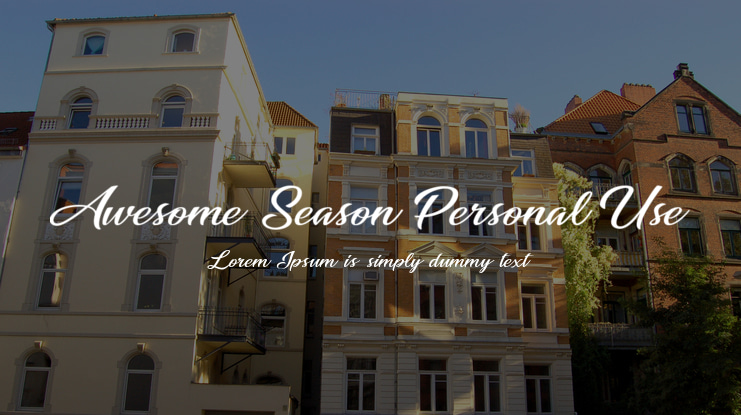 Awesome Season Personal Use Font