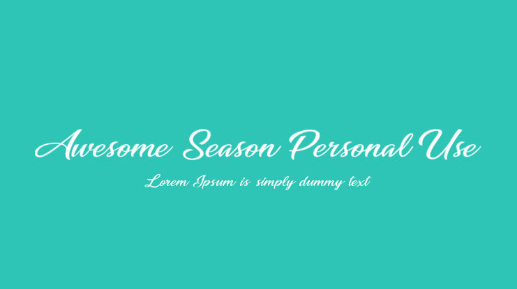 Awesome Season Personal Use Font