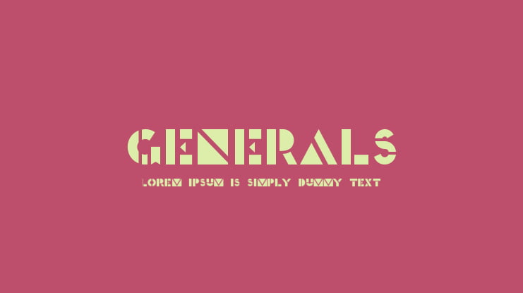 Generals Font