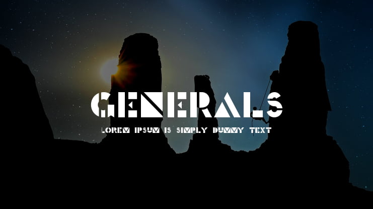 Generals Font