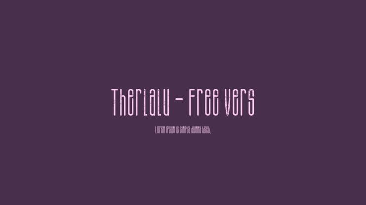 Therlalu - Free Vers Font Family