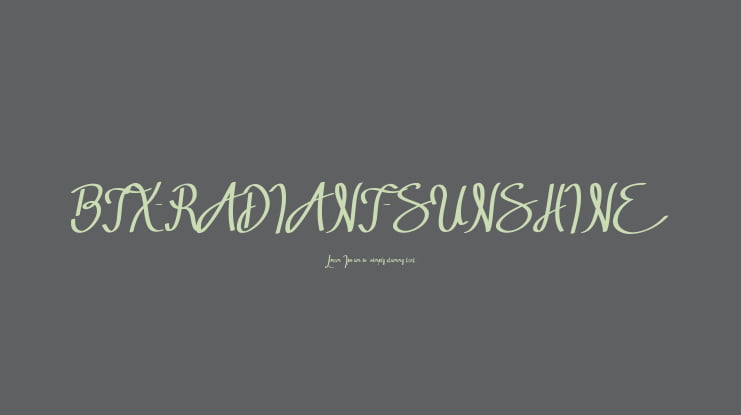 BTX-RADIANT-SUNSHINE Font
