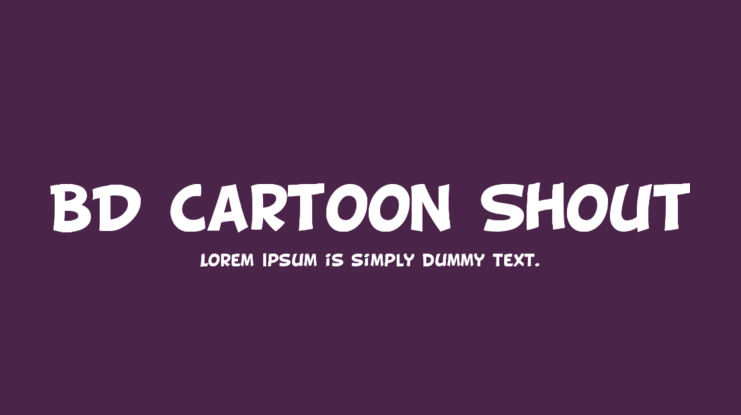 BD Cartoon Shout Font