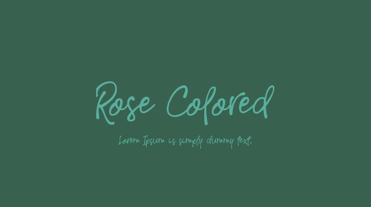 Rose Colored Font