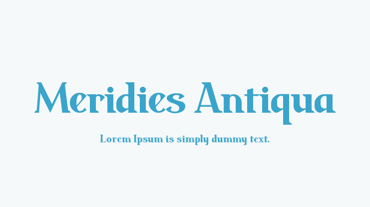 Meridies Antiqua Font
