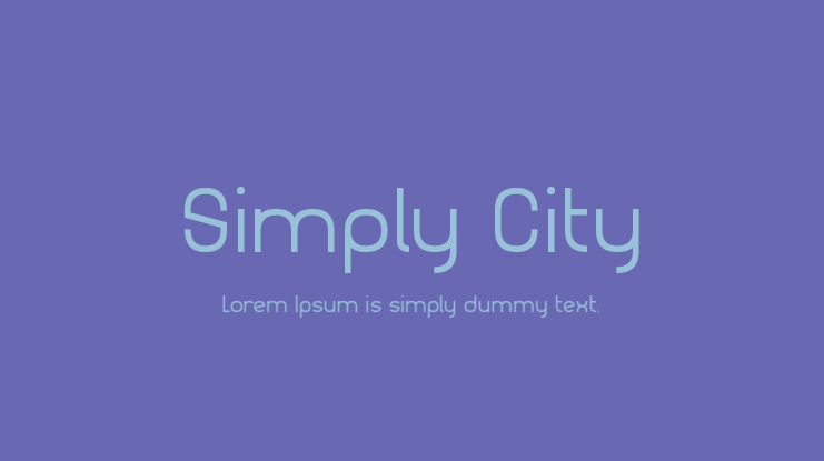 Simply City Font Family