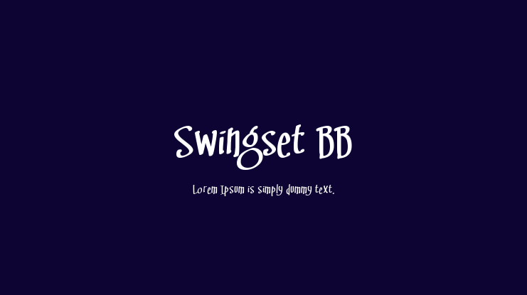 Swingset BB Font