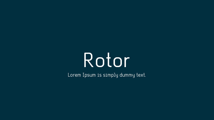 Rotor Font