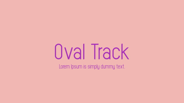 Oval Track Font