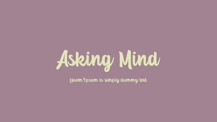 Asking Mind Font
