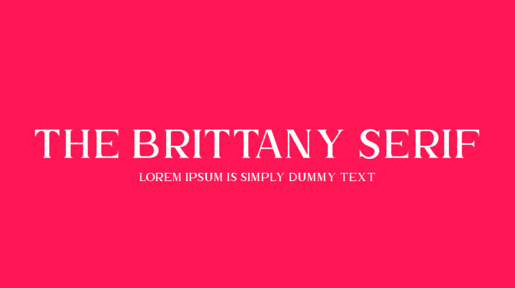 The Brittany Serif 2 Font Family