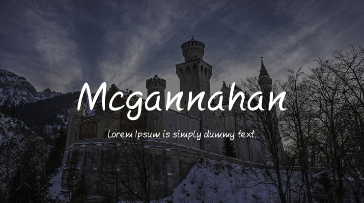 Mcgannahan Font