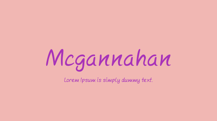Mcgannahan Font